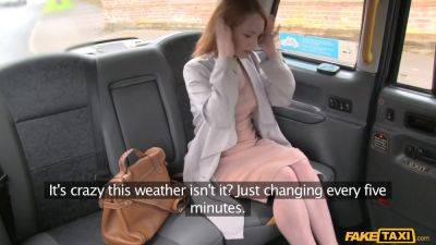 Ella Hughes - Ella - Ella Hughes gets down & dirty in the backseat of a fake taxi - sexu.com - Britain